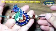 - How to make rakhi at home |  raksha bandhan | silk thread rakhi | Pecock rakhi | tutorial | 28#Credit: Ks3 CreativeArtFull video: