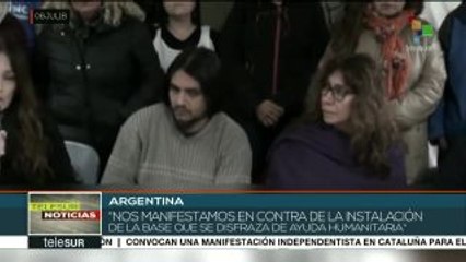 Organizaciones rechazan base militar de EE.UU. en Argentina