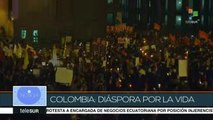 Colombianos realizan velatón por líderes sociales asesinados