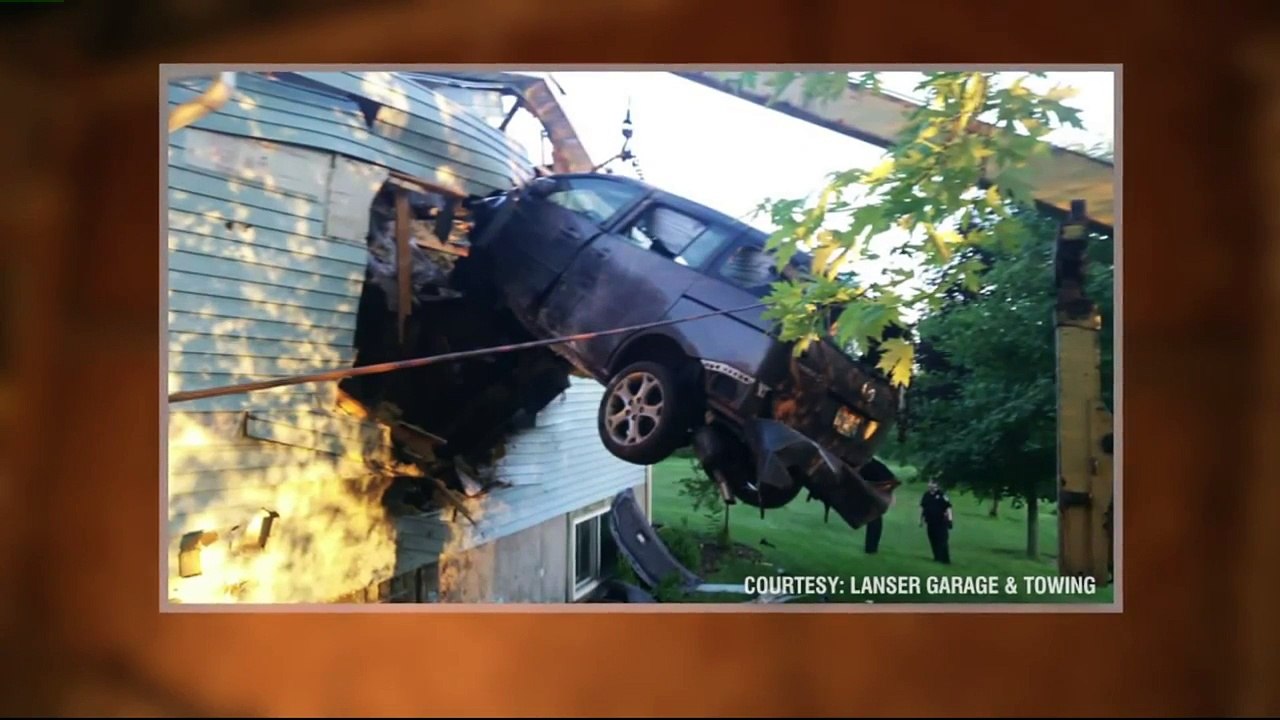 Van Found Embedded `15 Feet Off the Ground` in Side of Wisconsin Home