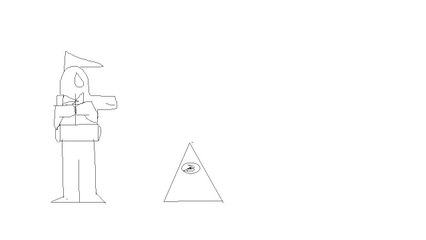 Duckbill breaking the eye pyramid Animation