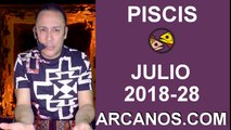 HOROSCOPO PISCIS-Semana 2018-28-Del 8 al 14 de julio de 2018-ARCANOS.COM