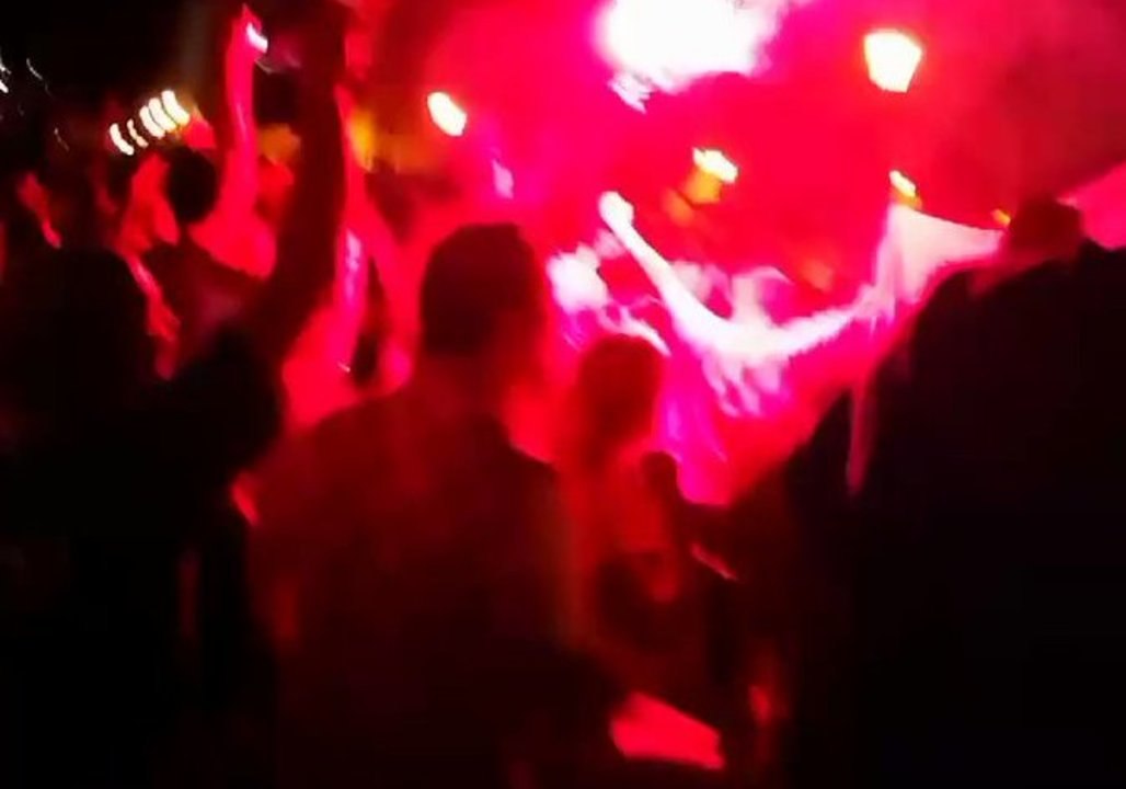 Fans in Osijek Celebrate Croatia's Advancement in the World Cup