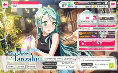 Bandori! Hikaru Nara- Hard FULL COMBO! Multi event S+!!