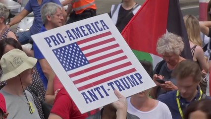 나토 정상회의 앞두고 트럼프 방문 반대시위 열려 / YTN