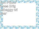 Luvfabrics White Faux Fur Cushion Pillow 18x18 2 Pieces Bright Premium Shaggy with Zipper