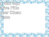 2Piece Solid Color 20 X 20 Faux Silk Square Decorative Pillow Cover Zipper Closure