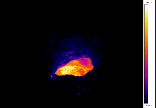 Eruption from Erebus Lava Lake in Infrared