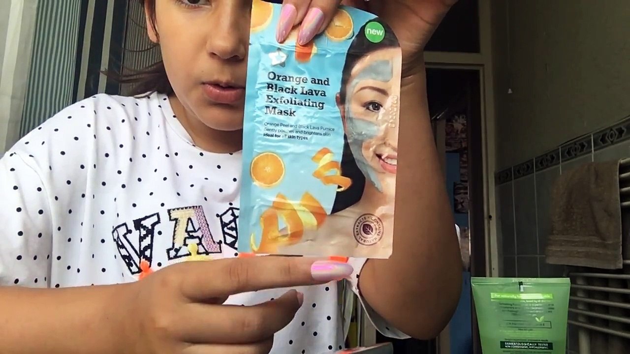 BLACK LAVA & ORANGE FACE MASK----EH