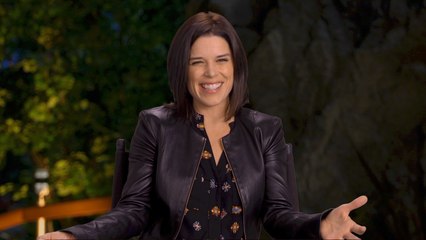 Neve Campbell Chats About The Family In 'Skyscraper'