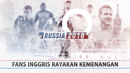 Fans Inggris Rayakan Kemenangan di Leeds
