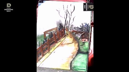 how to draw scene of forest step by step for kids (64)