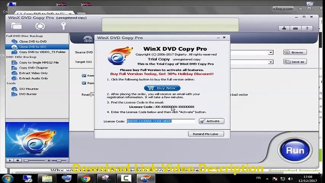 WinX DVD Copy Pro 3.9.0 License key