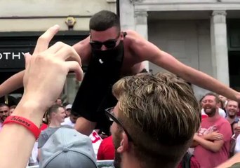 'Sort This Clown Out' - England Fan Criticized After Destroying Roof of Taxi
