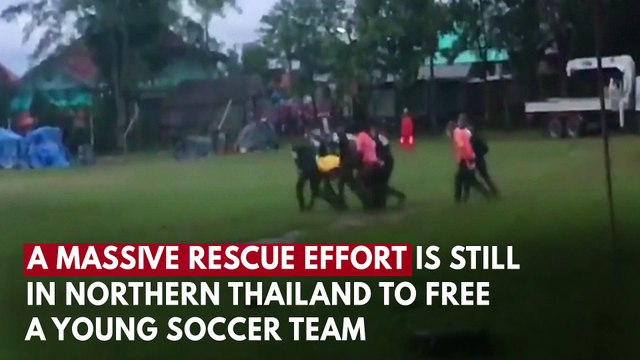 Rescue workers Race Against Time To Free Remaining Boys From Thai Cave