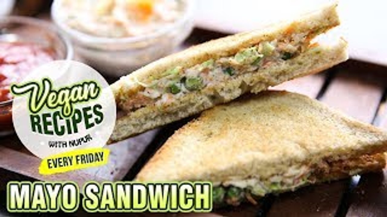 Vegan Mayo Sandwich Recipe - How To Make Veg Ma...