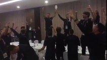 La celebración de Croacia en el Mundial: Modric, subido a una mesa
