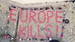Activists Spell 'Europe Kills' in Life Vests as Rescue Ship Remains Seized in Malta