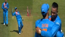 India Vs England 3rd T20: MS Dhoni takes Stunning catch of Eoin Morgan | वनइंडिया हिंदी