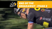 Fin de l'échappée / End of the breakaway - Étape 2 / Stage 2 - Tour de France 2018