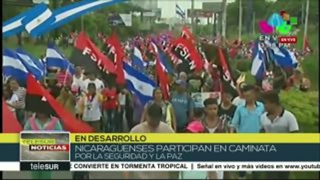 Nicaragüenses marchan en Managua por la seguridad y la paz