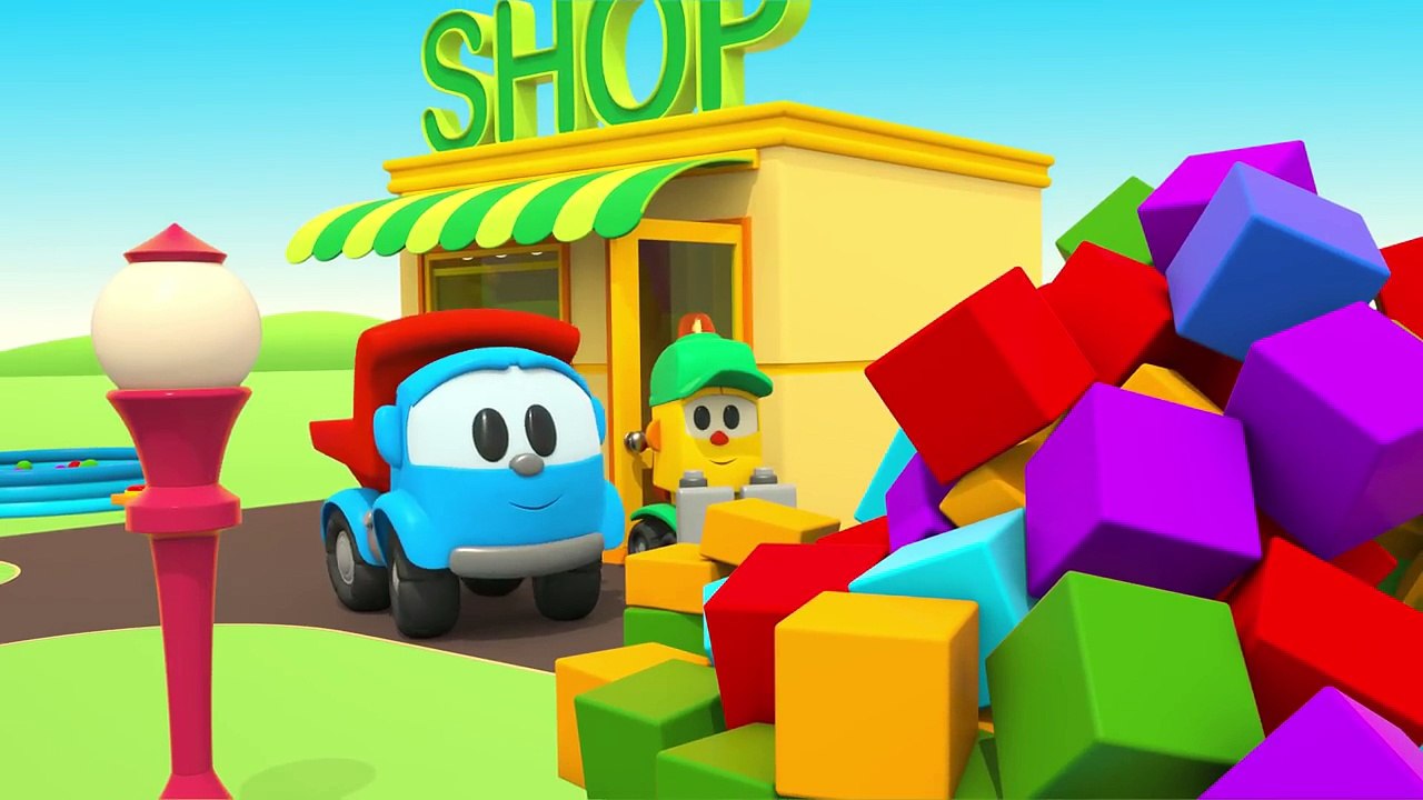 Leo the Truck & a big truck. Kids' cartoon with cars!