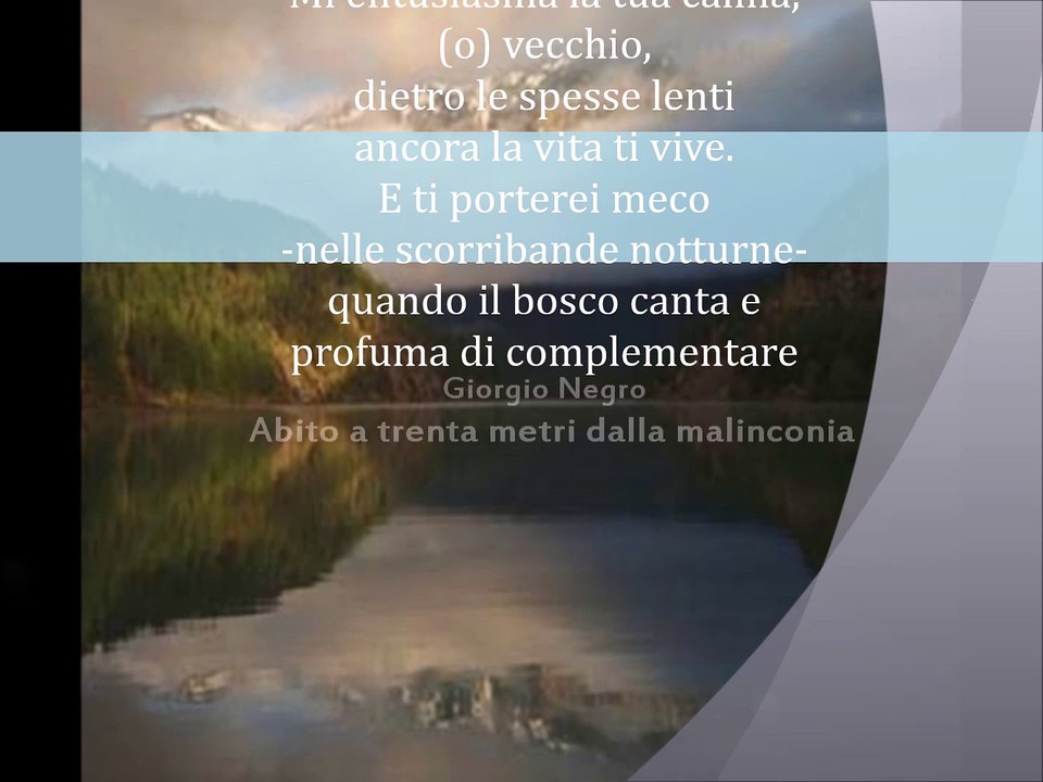 "Vecchio" (poesia con musica originale)