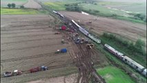 Tren Kazasının Yaşandığı Bölge Havadan Görüntülendi