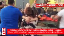 TEKİRDAĞ YOLCU TRENİNİN 5 VAGONU DEVRİLDİ 10 ÖLÜ 73 YARALI