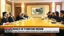 Top diplomats of South Korea, U.S. and Japan reaffirm North Korea's willingness to denuclearize but will maintain economic sanctions until it occurs