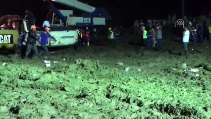 Tren kazası - Vagonların kaldırılması için çalışmalar devam ediyor (2) - TEKİRDAĞ