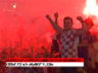 Croatia fans light up Zagreb with flares after quarter-final win