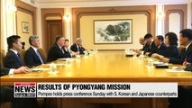 Top diplomats of South Korea, U.S. and Japan reaffirm North Korea's willingness to denuclearize but will maintain economic sanctions until it occurs