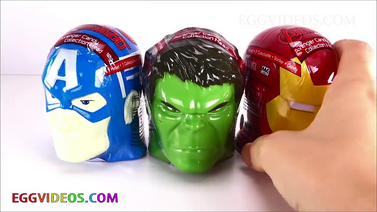 Learn Colors Superhero Surprise Eggs Toys Hulk Ironman Captain America EggVideos.com