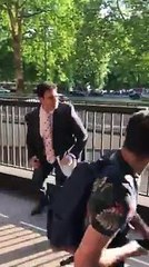 Protesters try to break into Sharifs' Avenfield flats in London