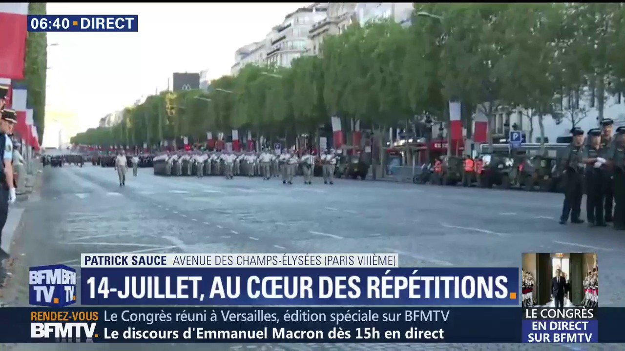 14-Juillet: les répétitions sur les Champs-Elysées ont commencé ce matin