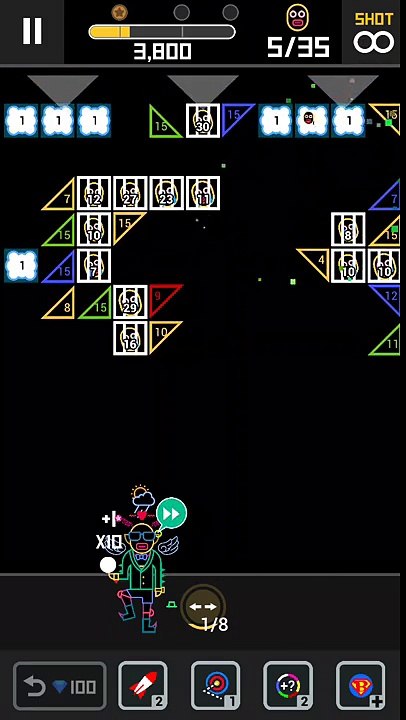 BBTAN2 - Level 581 solution