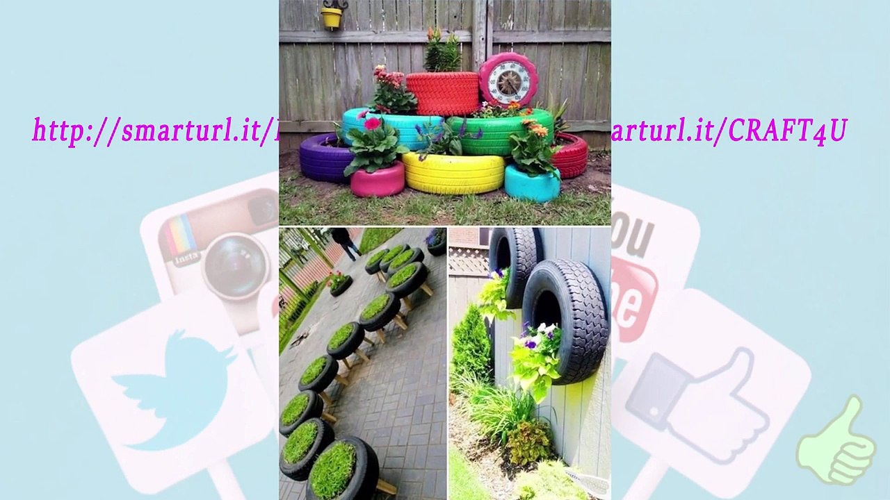 Old Tyre Transformed into Animals Shape