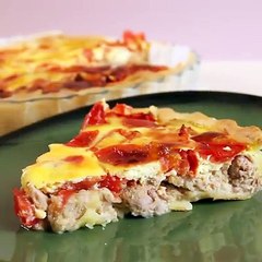 Une tarte au thon, tomates et fromage blanc par Cookin' Movie, miam !