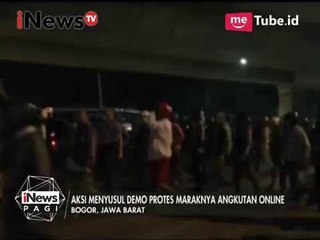 LAGI!!! Ratusan pengemudi ojek onlines hadang angkot - iNews Pagi 21/03
