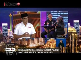 Sandiaga : Oke Oce Bisa Mengangkat Kesejahteraan Perempuan - Debat Pilkada DKI III