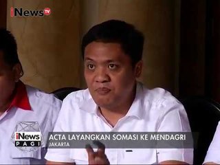 Télécharger la video: ACTA Layangkan Somasi ke Mendagri Terkait Jabatan Ahok Setelah Menjadi Terdakwa - iNews Pagi 13/02