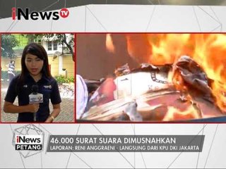 Live Report : Reni Anggraeni : 46.000 surat suara dimusnahkan - iNews Petang 14/02