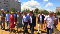 Inauguration de la  place du forum  à Montreynaud