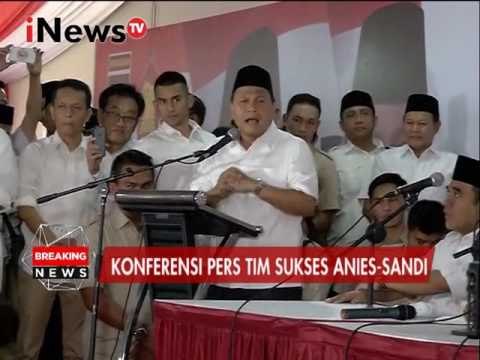 Konferensi Pers tim sukses Anies Sandi - Breaking News 15/02