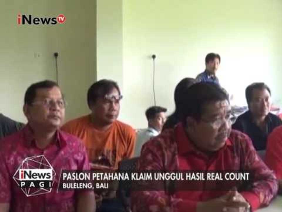 Paslon Petahana Buleleng, Bali klaim unggul hasil real count - iNews Pagi 17/02