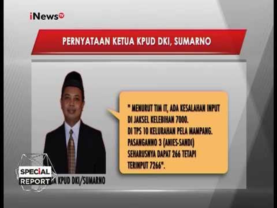 Ini alasan KPUD DKI terkait raibnya 7.000 suara Anies-Sandi - Special Report 20/02