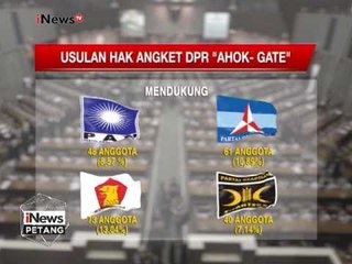 Berikut daftar Parpol yang mendukung dan menolak Hak Angket "Ahok-Gate" - iNews Petang 19/02