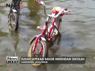 Hujan terus mengguyur kota Lamongan 5 sekolah terendam banjir - iNews Siang 20/02