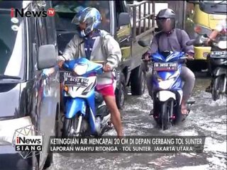 Laporan Terkini Banjir Dekat Gerbang Tol Sunter, Jakut - iNews Siang 21/02